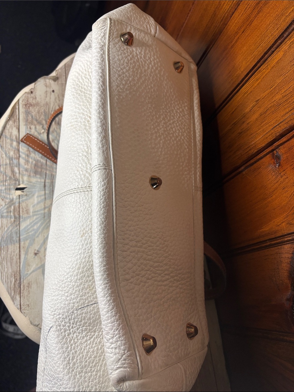 Asia Bellucci white genuine leather satchel - Picture 10 of 16